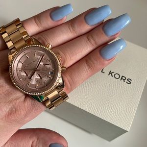 Authentic Michael Kors rose gold watch